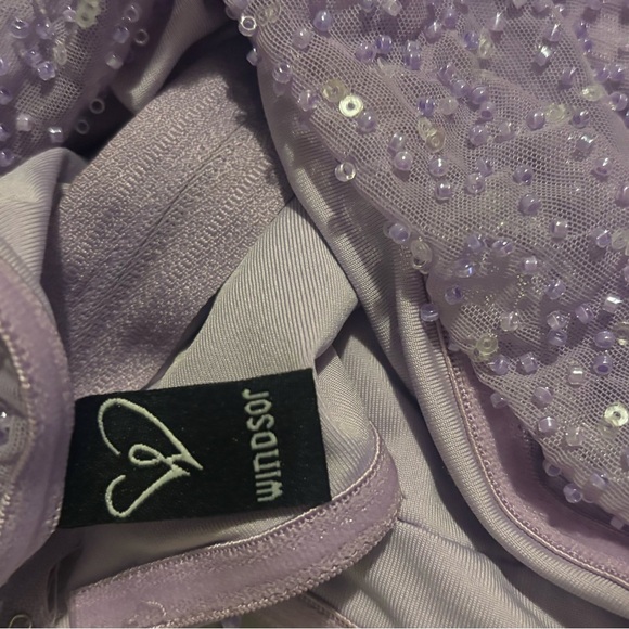 Windsor Strapless Lavender Beaded Dress - Picture 3 of 4